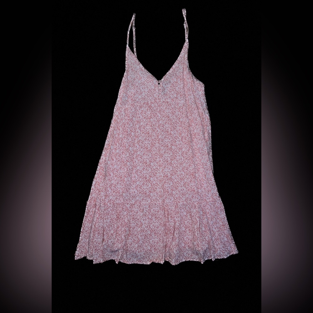 Pink and White floral Thin Strap Dress